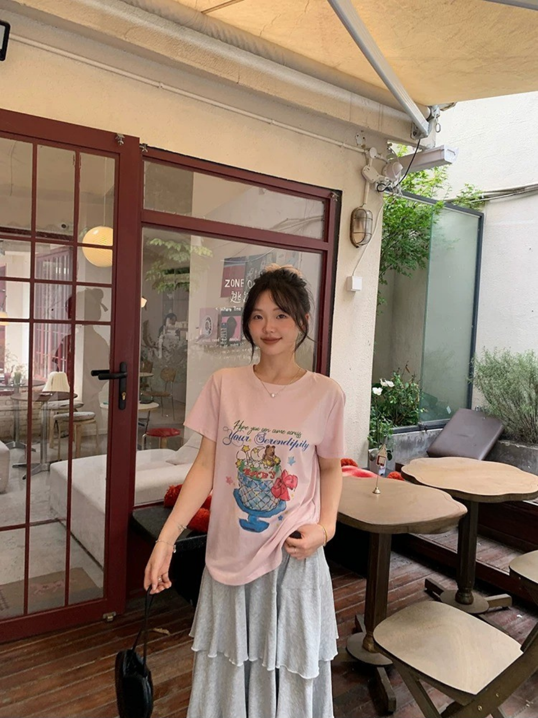 ナチュラルティアードロングスカート