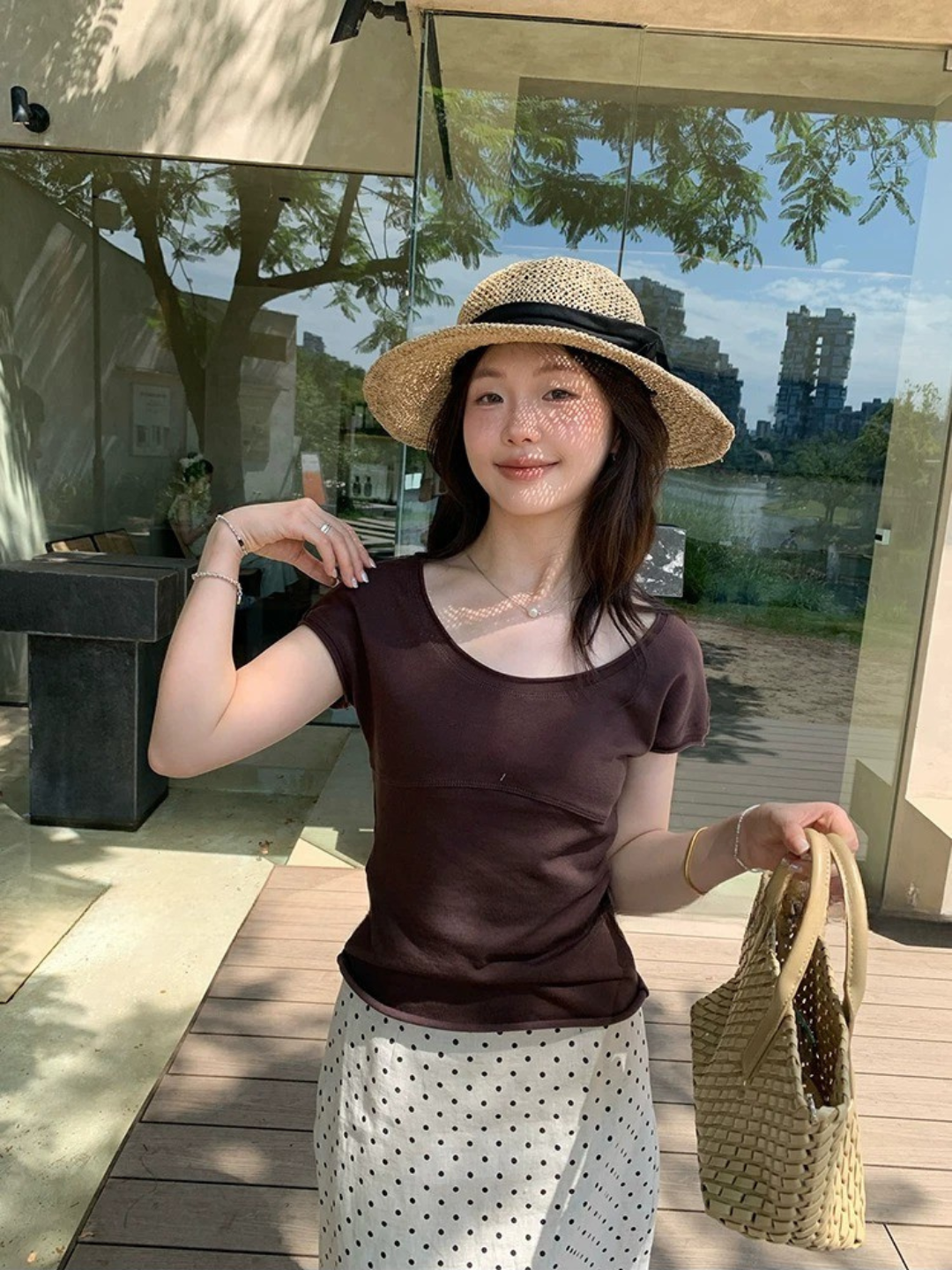 ココアムードフィットTシャツ