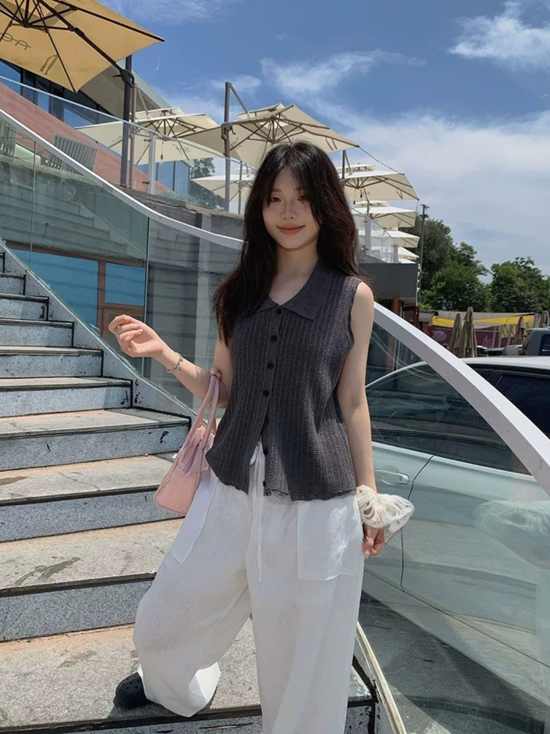 フロントポケットワイドパンツ