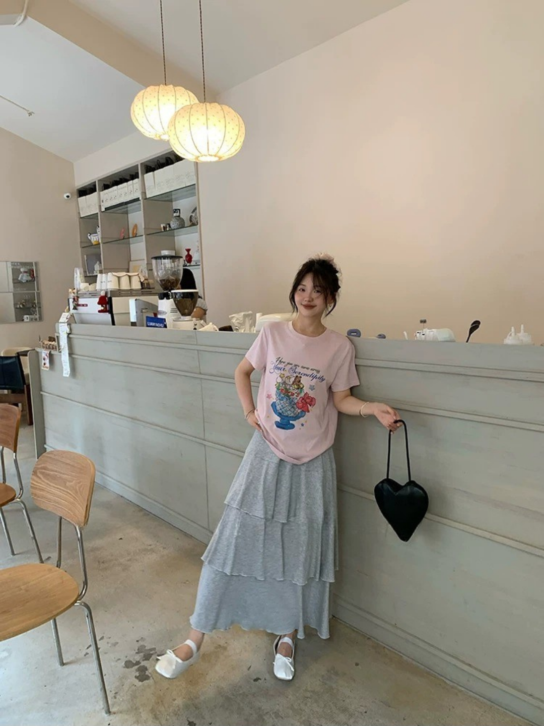 ナチュラルティアードロングスカート