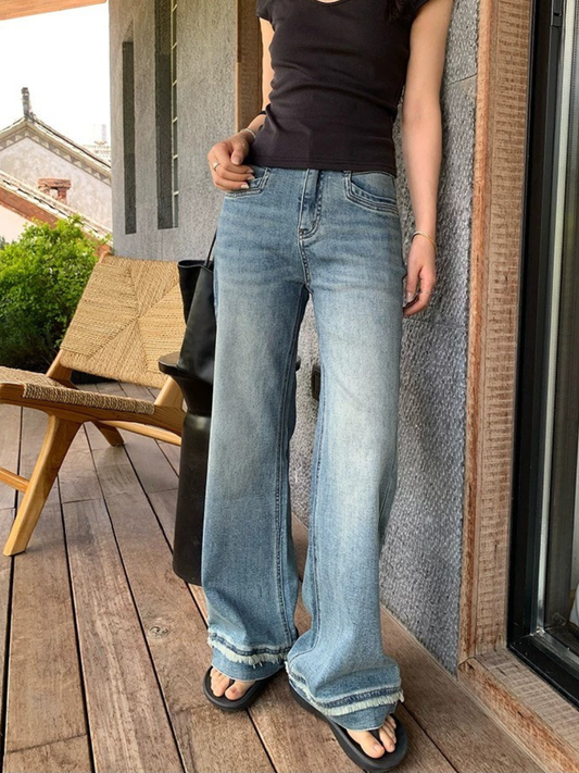 ストレートデニムパンツ