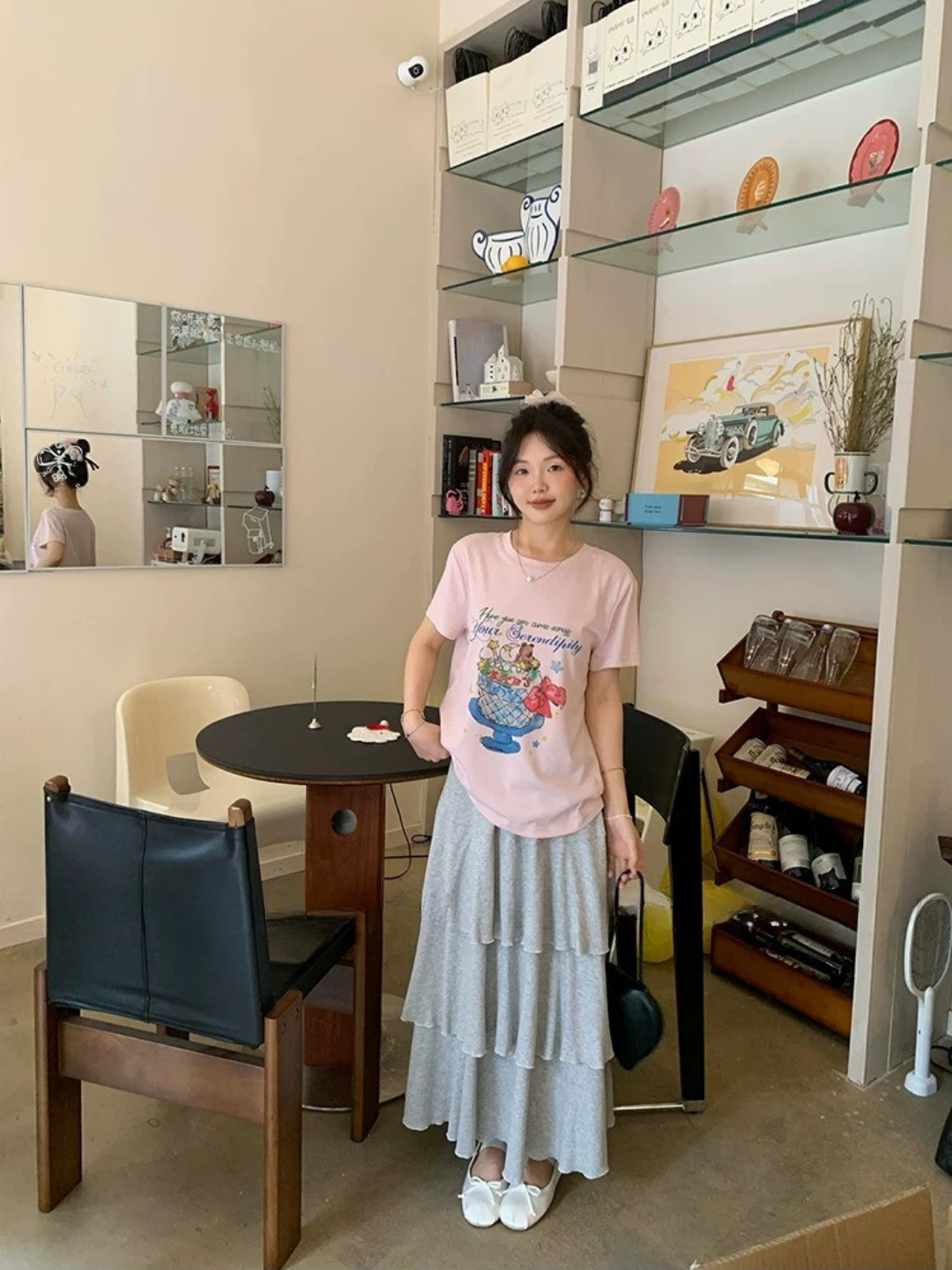 ナチュラルティアードロングスカート