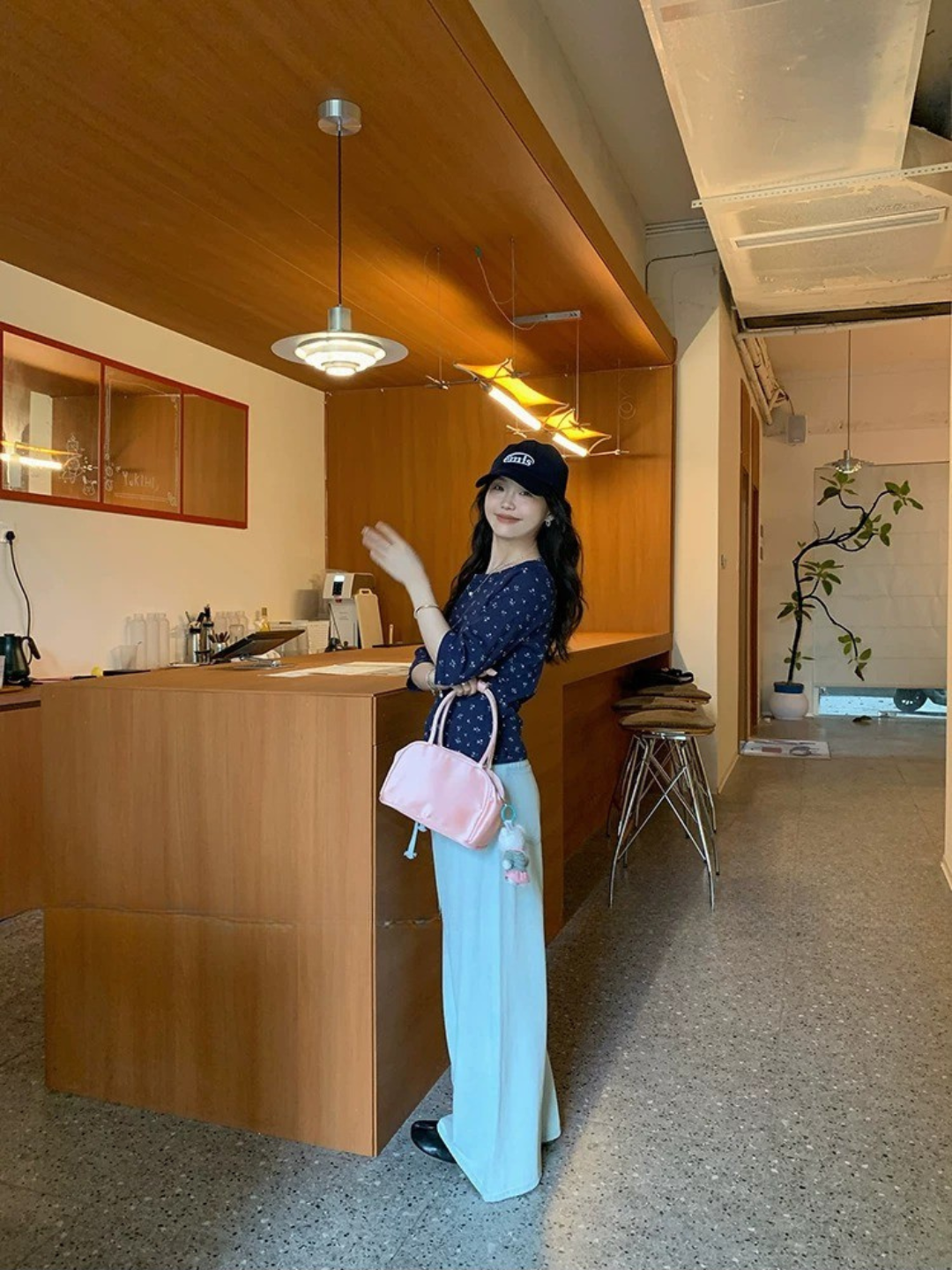ソフトデニムワイドパンツ