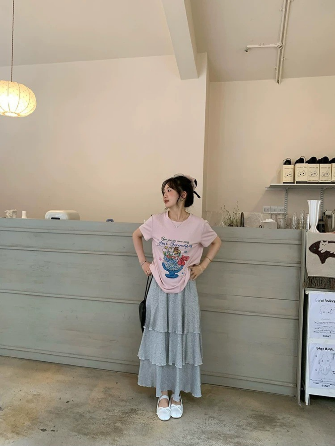 ナチュラルティアードロングスカート
